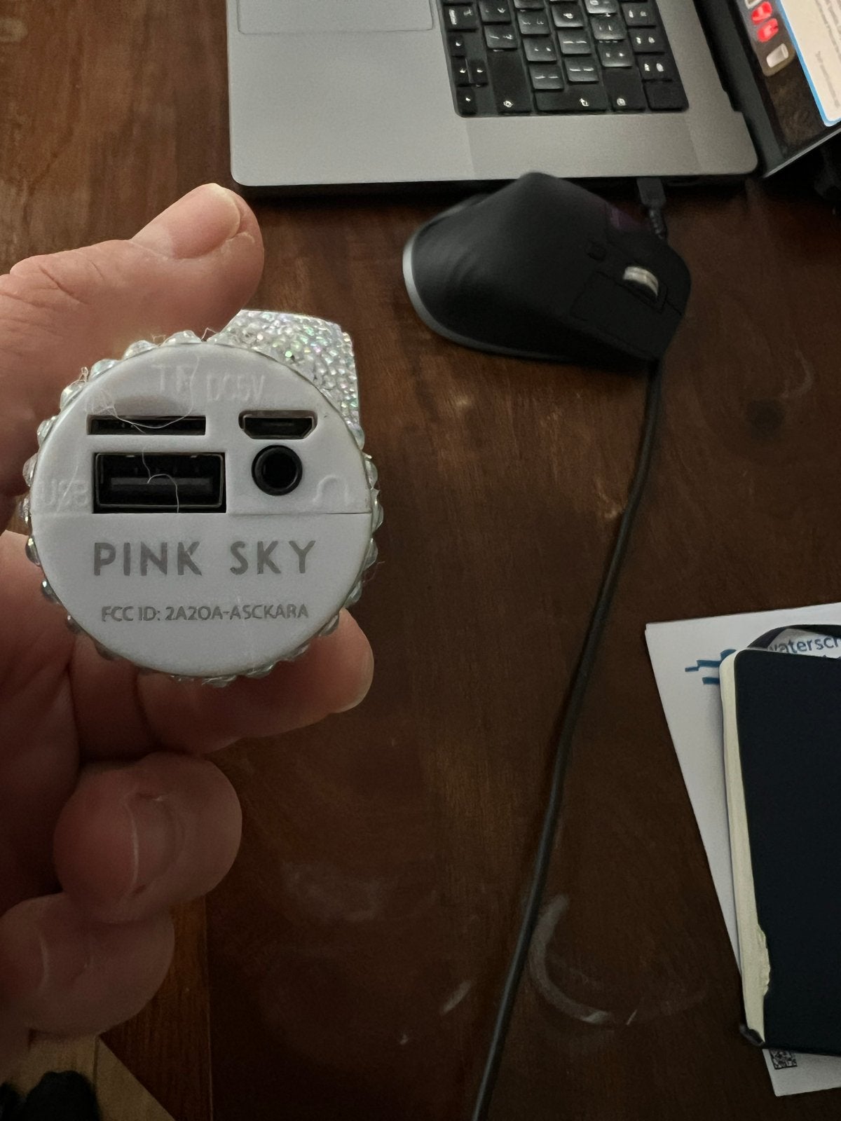 Karaoke Microfoon Pink Sky met Strass Steentjes, Ophalen of Verzenden, Zo goed als nieuw, Microfoon(s)