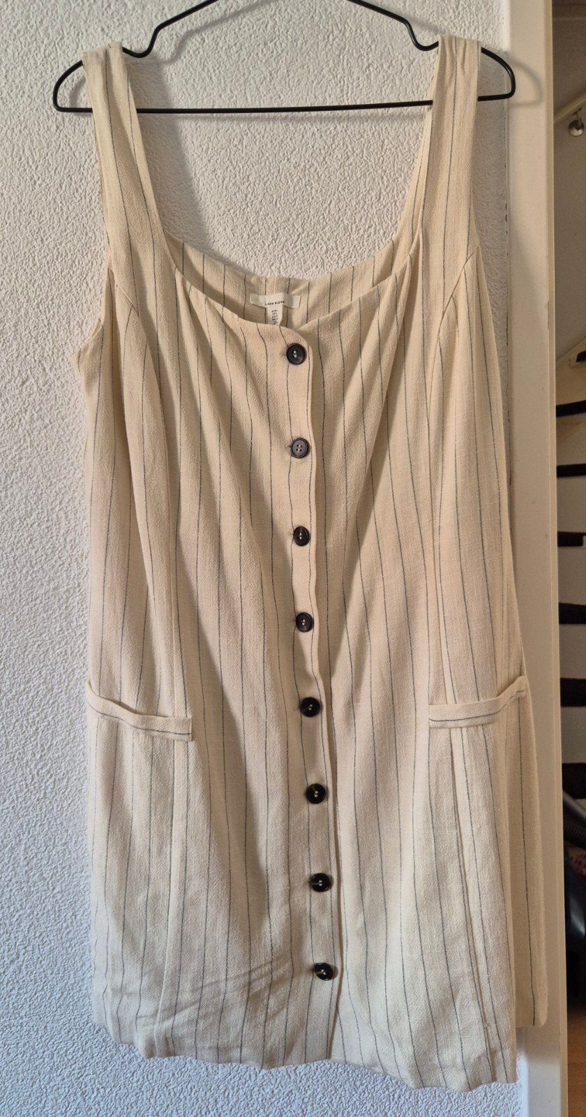 H&M Linnen Blend Jurkje Crème Maat 40, Kleding | Dames, Jurken, Maat 38/40 (M), H&M, Beige, Ophalen of Verzenden