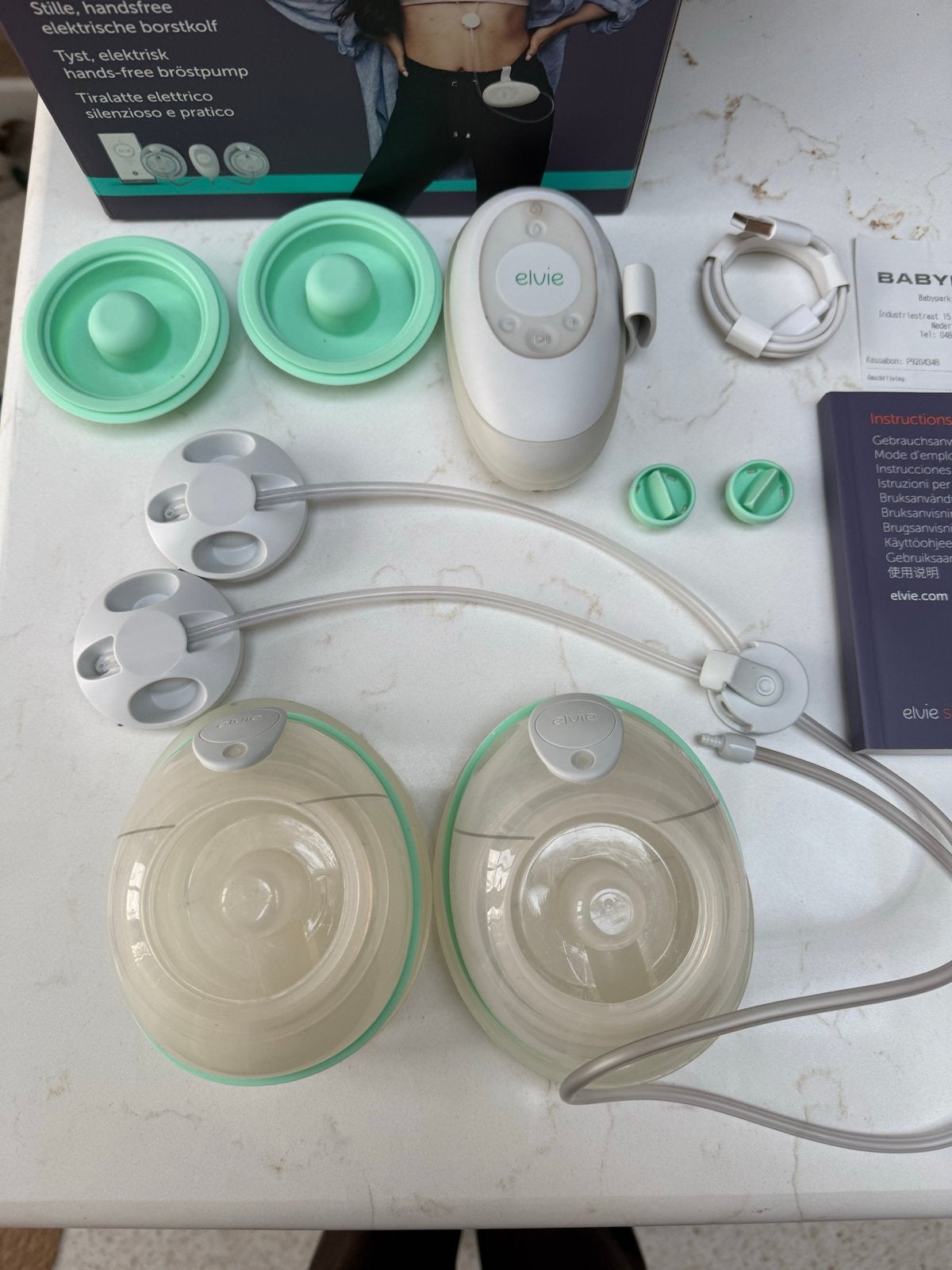 Elvie Stride Borstkolf - Dubbel, Stil en Handsfree, Ophalen, Gebruikt