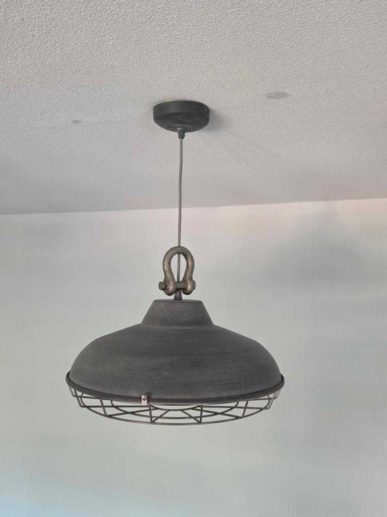 2x Hanglamp model Industry, Huis en Inrichting, Lampen | Hanglampen, Ophalen, Zo goed als nieuw, Metaal, Industrieel