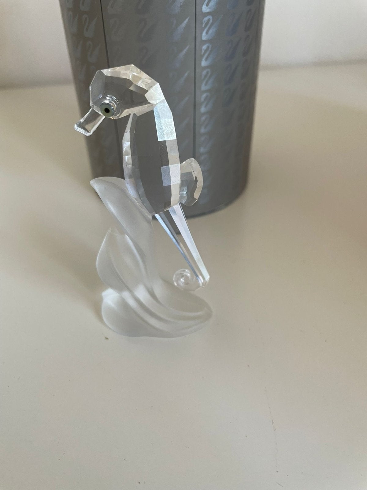 Swarovski Zeepaardje Kristal Figuur met Originele Doos, Ophalen of Verzenden, Zo goed als nieuw, Figuurtje