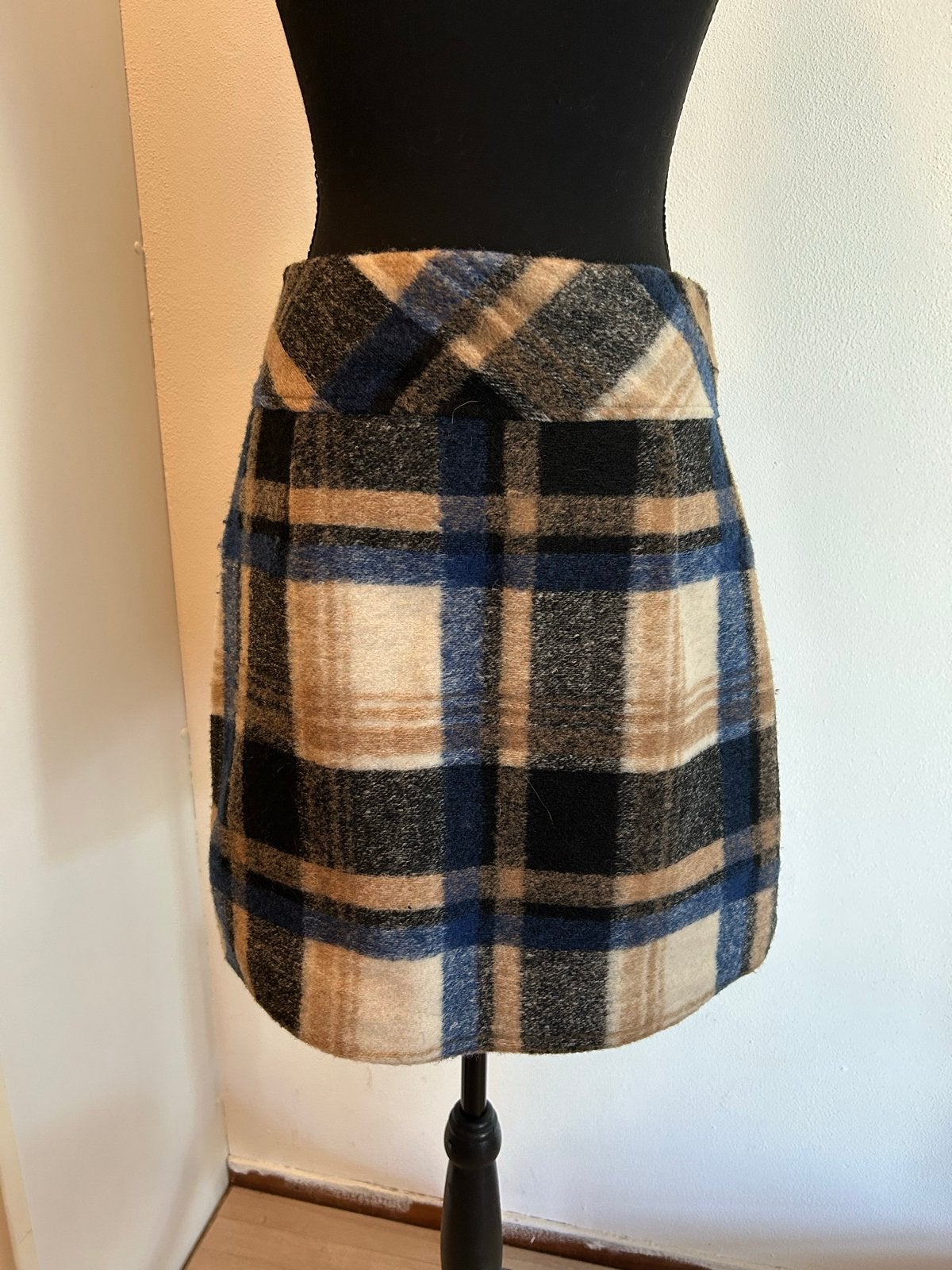 Vero Moda geruite wollen rok - Nieuw met kaartje, Ophalen, Meerkleurig, Nieuw, Maat 36 (S)