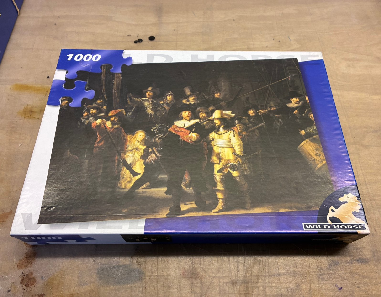 Nachtwacht puzzel 1000 stukjes, Ophalen of Verzenden, 500 t/m 1500 stukjes, Zo goed als nieuw, Legpuzzel
