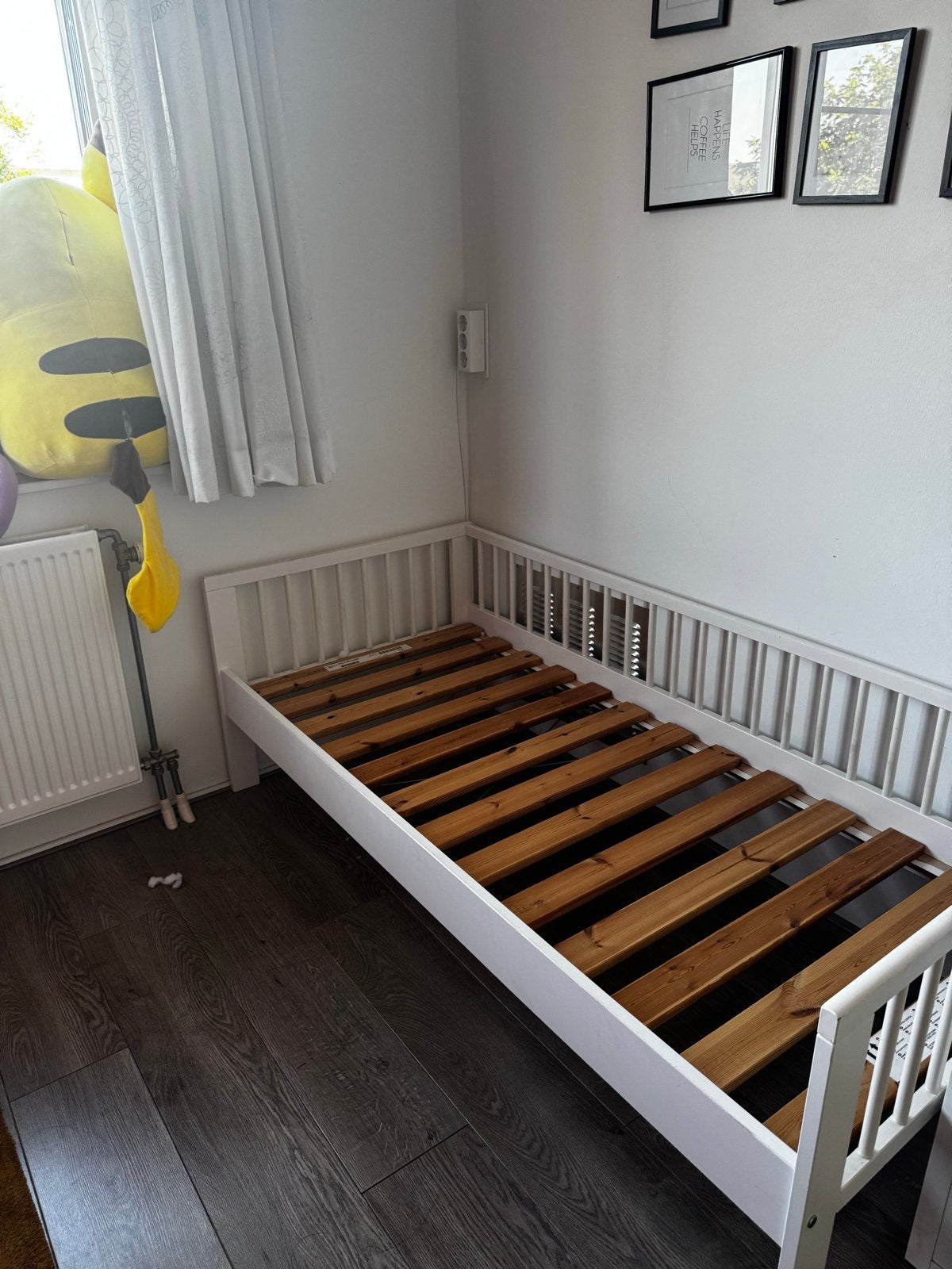 IKEA SULTAN LADE bedframe met lattenbodem (70x160 cm), Gebruikt, 70 tot 85 cm, Lattenbodem, 140 tot 160 cm