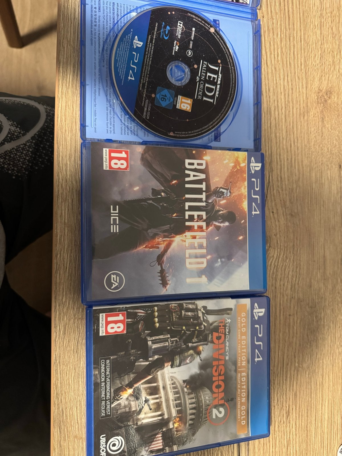 PS4 Games: Jedi Fallen Order, Battlefield 1, The Division 2, Ophalen, Online, Gebruikt, Vanaf 18 jaar