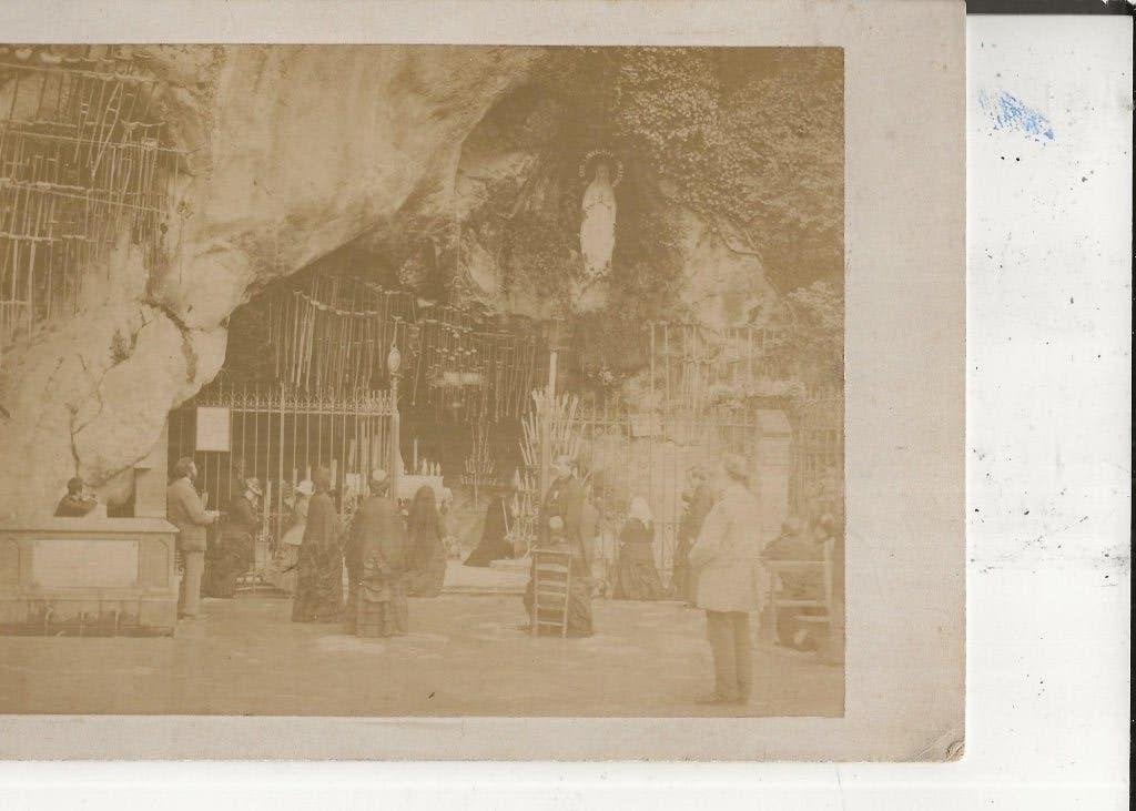 Lourdes Mariagrot kabinetsfoto, Verzamelen, Ophalen of Verzenden, Voor 1920, Ongelopen, Frankrijk