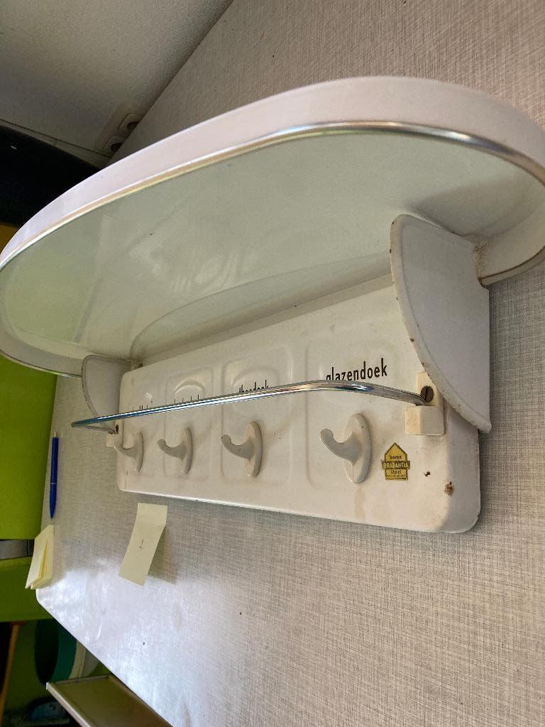 4 Brabantia Keuken / handdoeken rekjes., Ophalen of Verzenden, Metaal, Wit, Brabantia