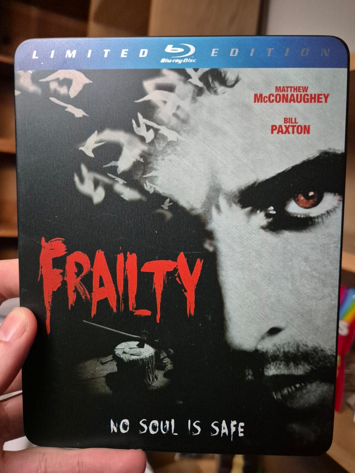Frailty steelbook Bill Paxton horror cult serial killer, Ophalen of Verzenden, Zo goed als nieuw, Horror