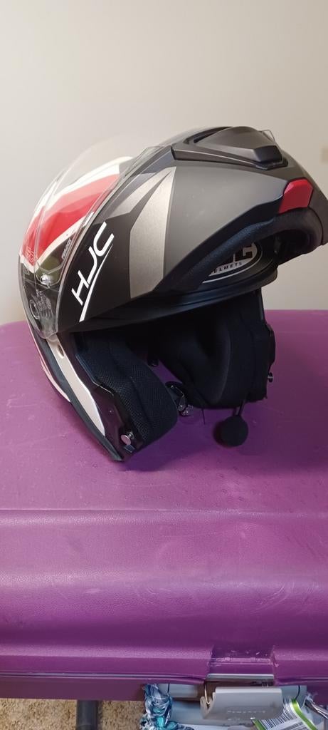 Z.g.a.n. HJC i90 systeemhelm met Bluetooth, Motoren, Kleding | Motorhelmen, Systeemhelm, Heren, HJC, Ophalen of Verzenden