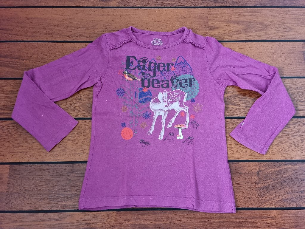 EAGER BEAVER shirt maat 116 ** LEUK SHIRT ** HERT **, Kinderen en Baby's, Kinderkleding | Maat 116, Gebruikt, Meisje, Eager Beaver