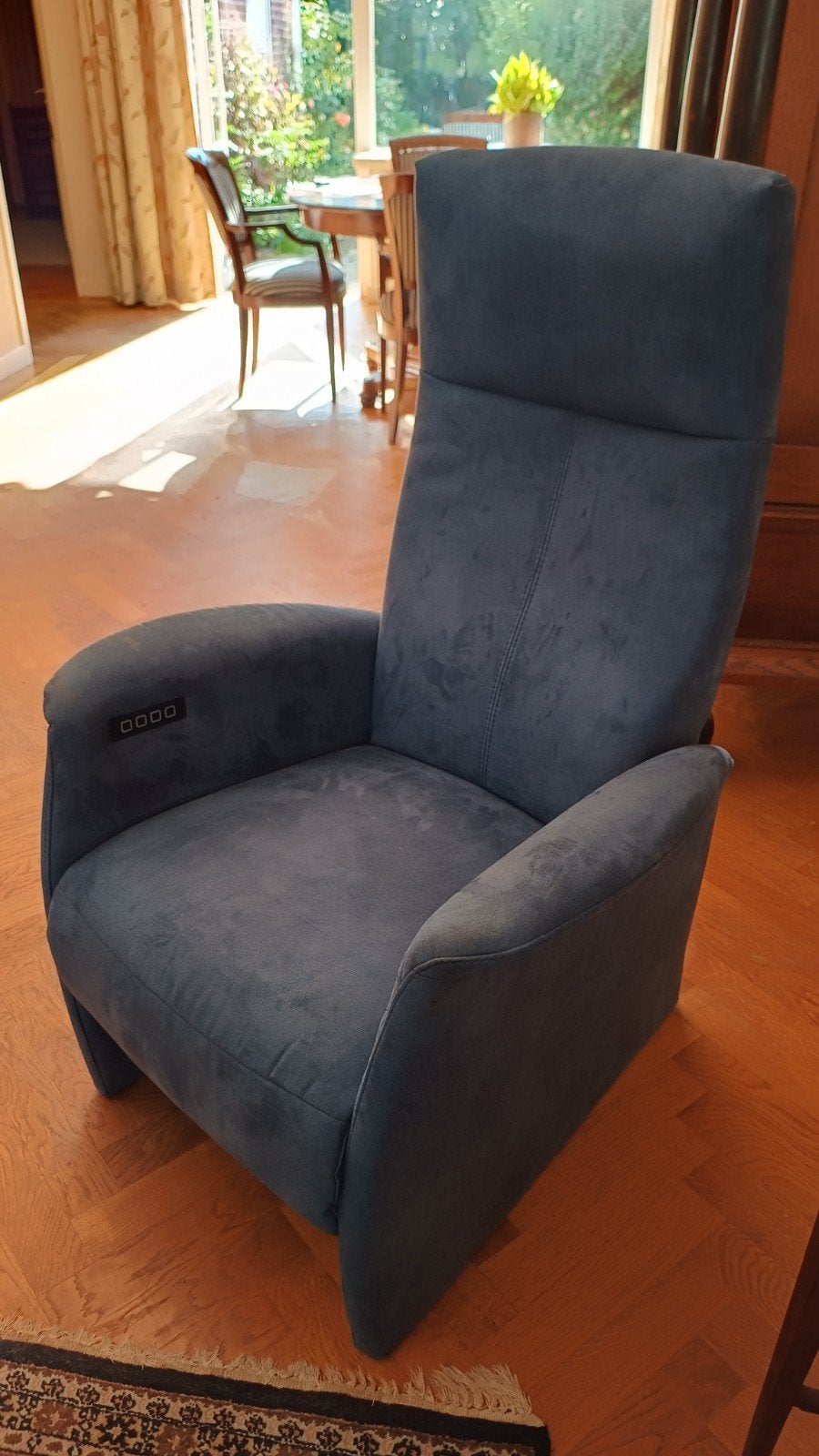 Relax Fauteuil blauw, Huis en Inrichting, Ophalen, Zo goed als nieuw, 50 tot 75 cm