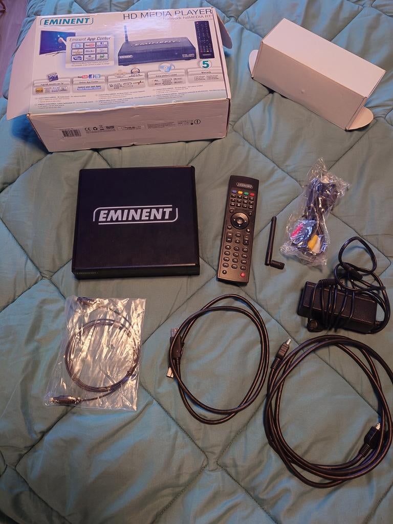 Eminent HD Media Player EM7080 met afstandsbediening, Audio, Tv en Foto, Mediaspelers, Zo goed als nieuw, Zonder harde schijf