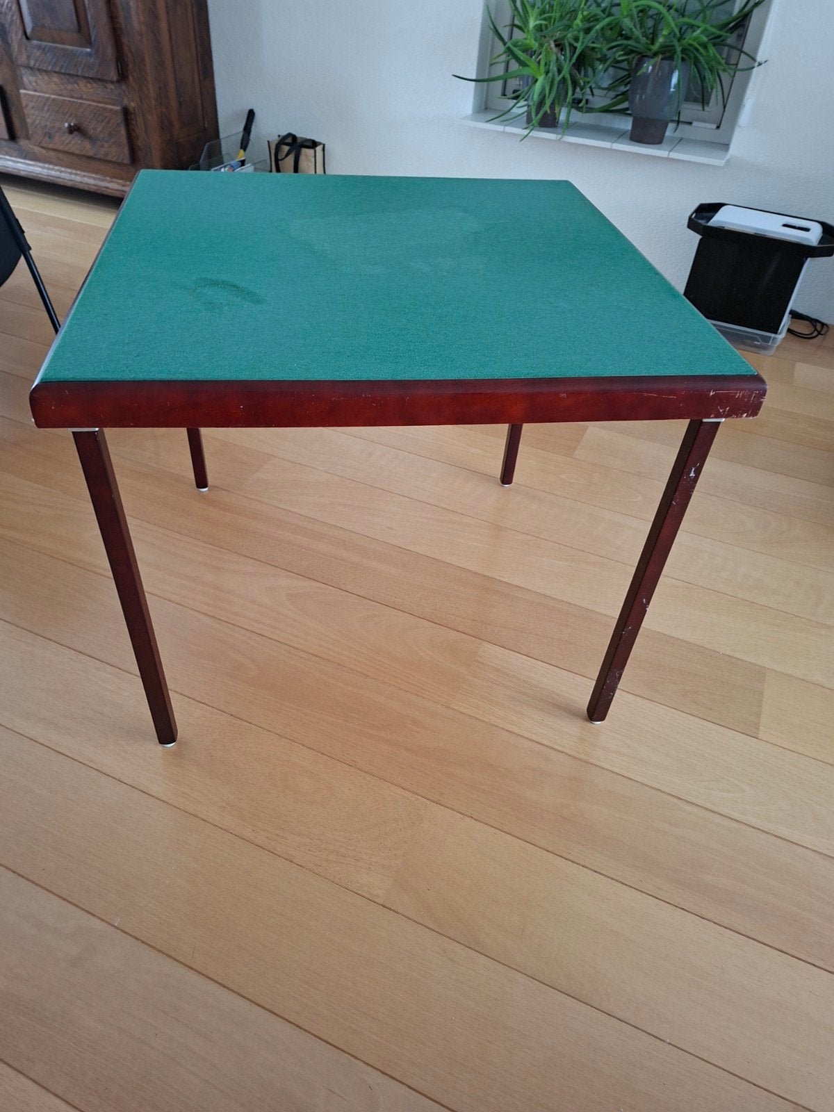 Groene Kaarttafel / Bridgetafel inklapbaar, Huis en Inrichting, Ophalen, Gebruikt, 50 tot 100 cm, Tot twee personen