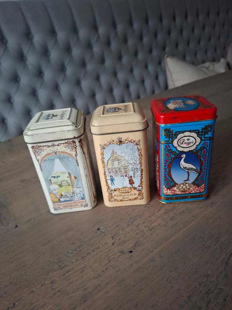 Vintage blikken - De Ruijter chocoladehagel vlokken muisjes, Ophalen of Verzenden, Gebruikt, Overige, Overige merken