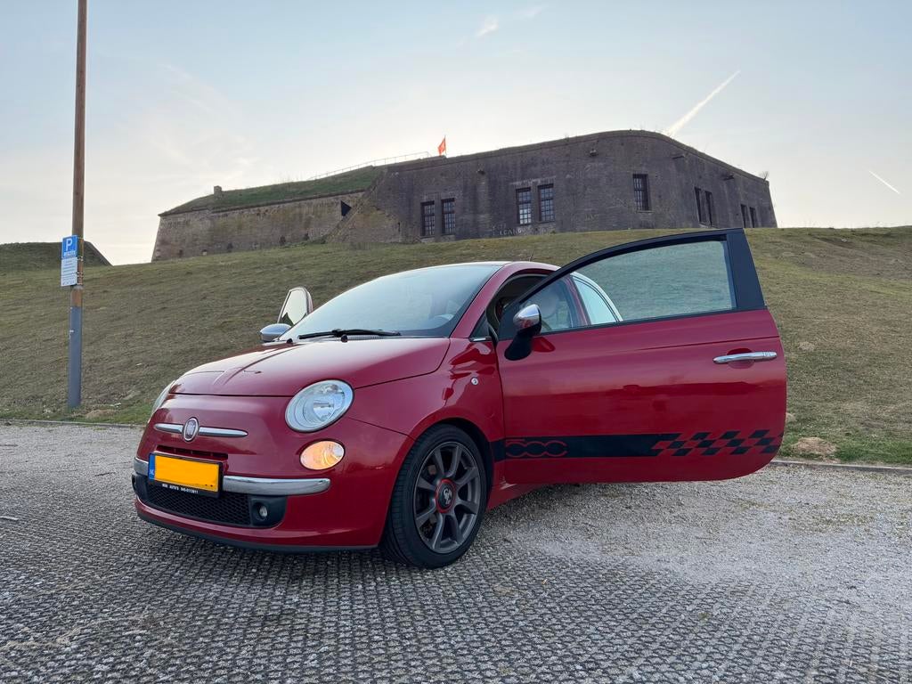 Fiat 500 1.2 C 2008 Rood. APK t/m 23 april 2027!!!!, Auto's, Fiat, Voorwielaandrijving, 1242 cc, 4 cilinders, 840 kg