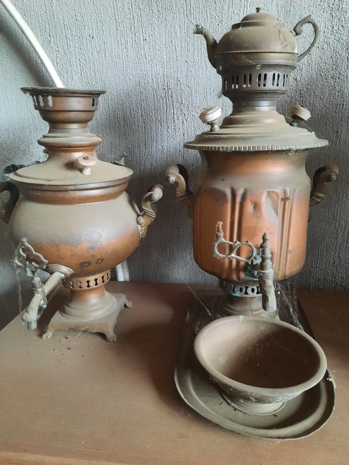Antieke Samovars - Koperen Theeketels Set, Antiek en Kunst, Antiek | Koper en Brons, Ophalen