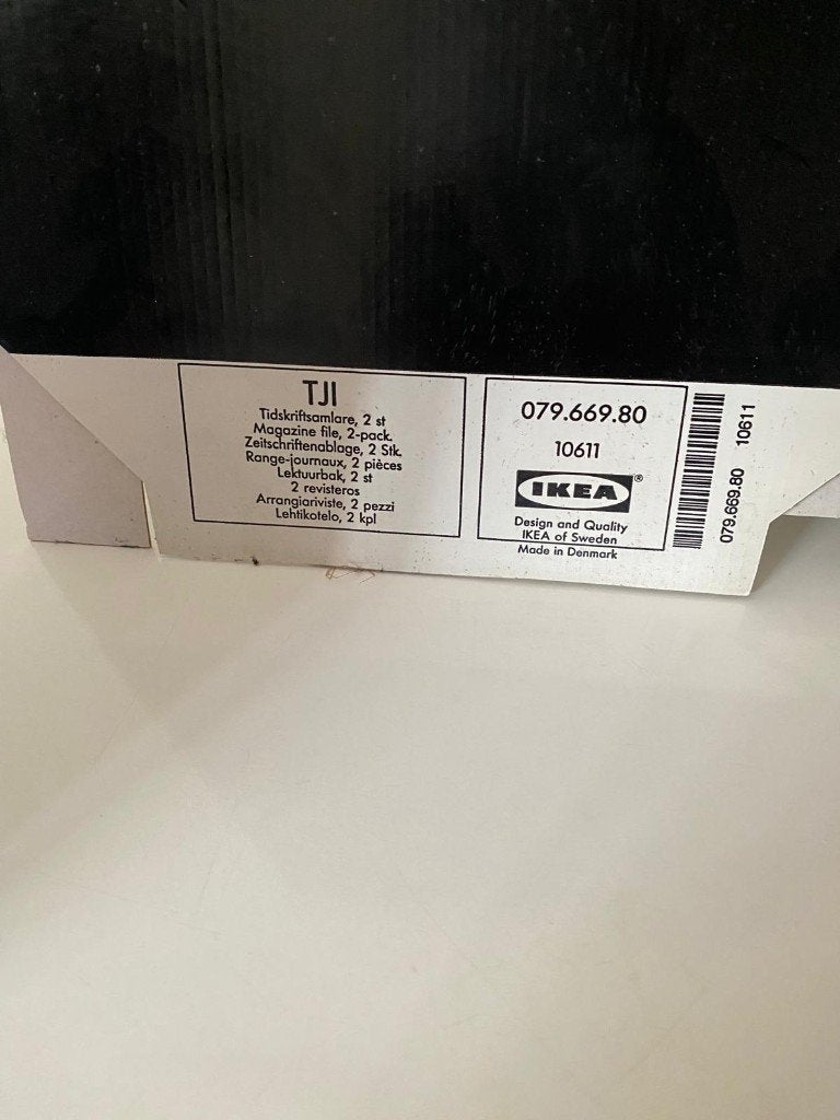48x IKEA TJI Tijdschriftenhouder / Lectuurbak – Zwart, Lectuurbak, Ophalen, Nieuw, Overige materialen