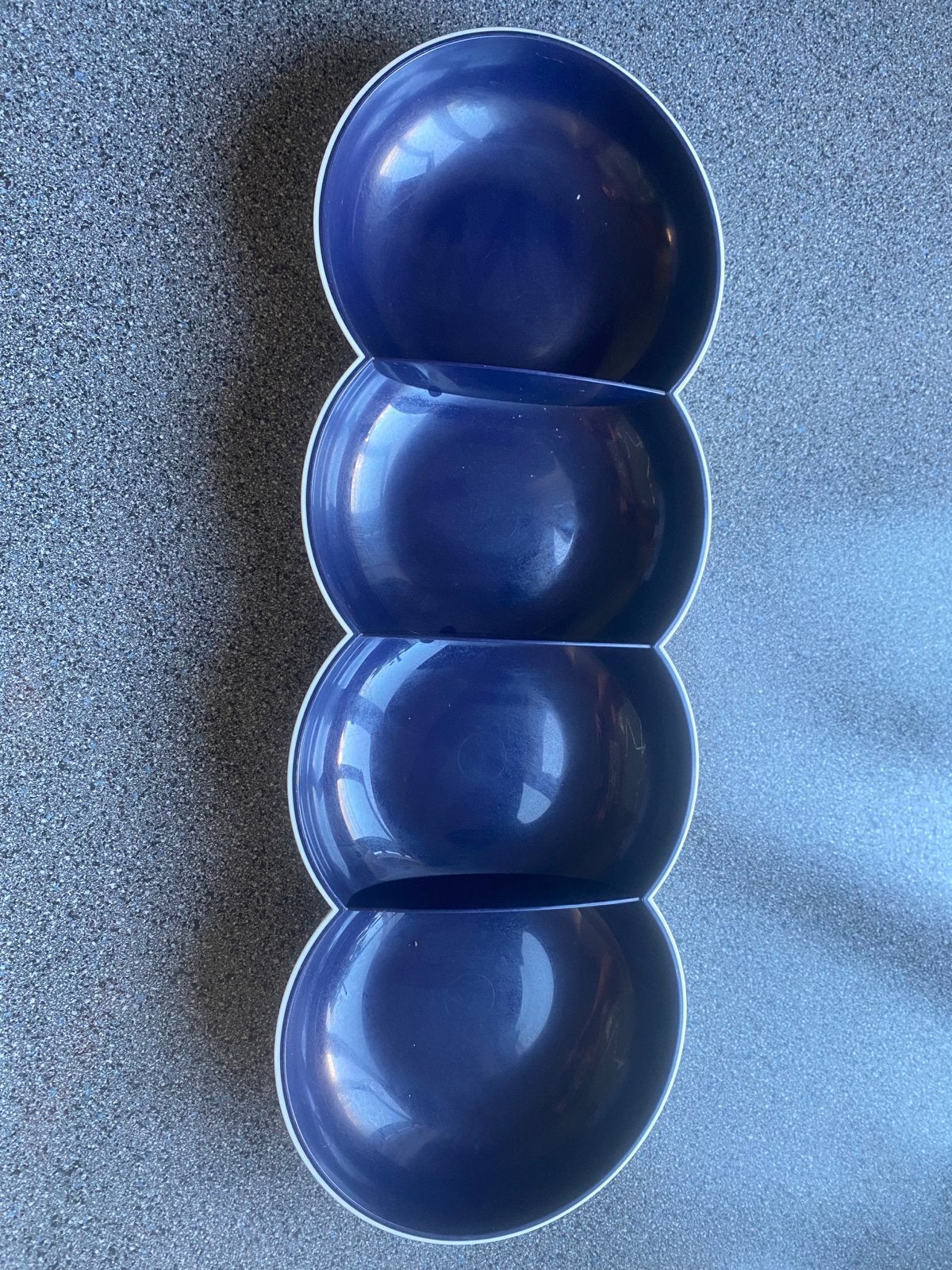 Tupperware serveerschaal 41x15 cm - Blauw, Ophalen of Verzenden, Gebruikt, Blauw, Schaal