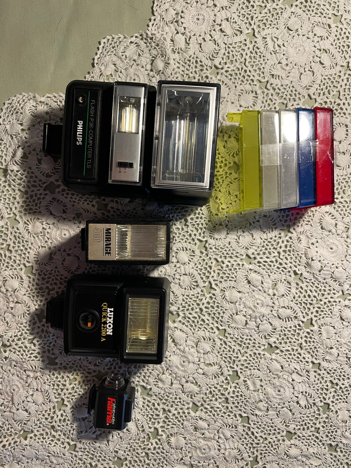 Diverse Flitsers: Philips, Luxon, Hama - Vintage Camera Acce, Ophalen of Verzenden, Gebruikt, Overige merken