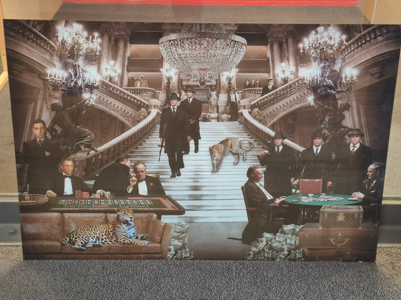 Glasschilderij 120x80 - The Godfather thema, Ophalen, Gebruikt, Schilderij, 100 tot 125 cm