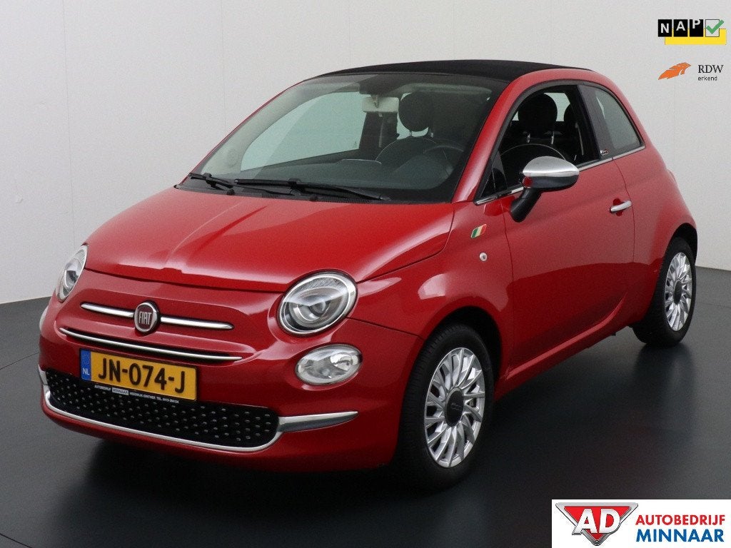 Fiat 500C CABRIO 0.9 TwinAir T Lounge | Airco | Bluetooth |, Gebruikt, Cabriolet, Origineel Nederlands, Bedrijf