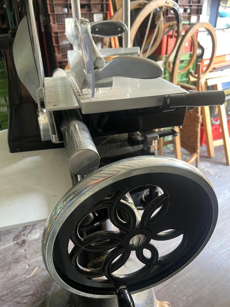 retro Berkel snijmachine op voet, Antiek en Kunst, Ophalen