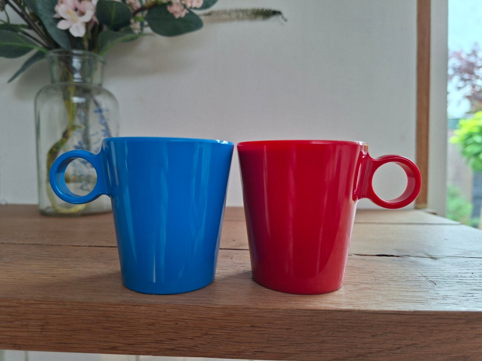 2x rosti mepal flow espresso kopje 70 ml blauw Rood, Ophalen of Verzenden, Zo goed als nieuw