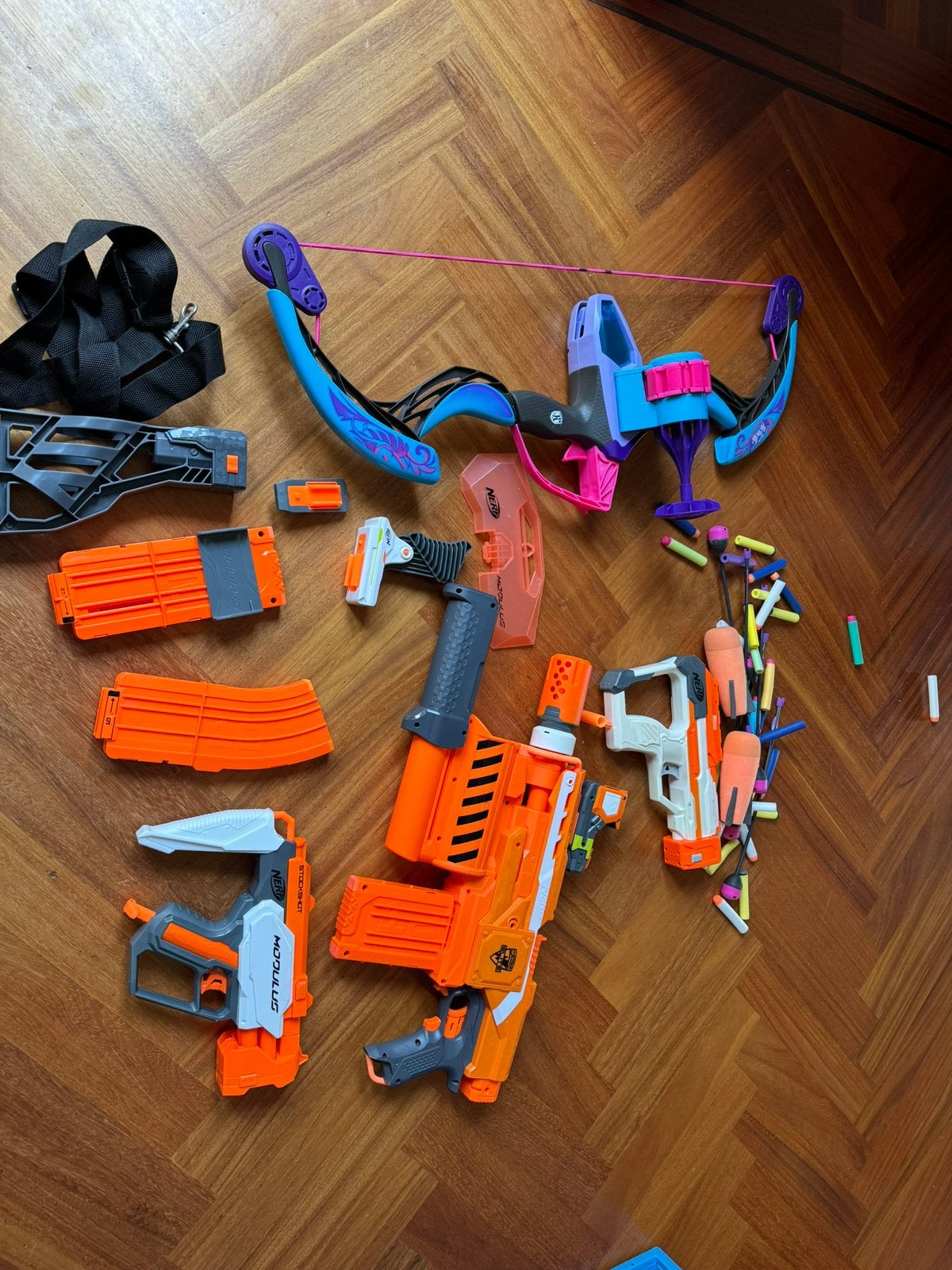 Nerf pijlenboog pistool accessoires, Ophalen, Zo goed als nieuw