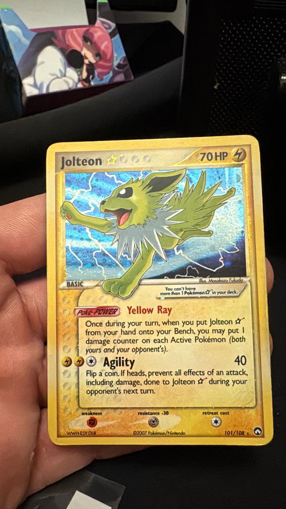 Jolteon Pokémon goldstar 101/108 EX Power Keepers Holo, Ophalen of Verzenden, Gebruikt, Losse kaart, Foil