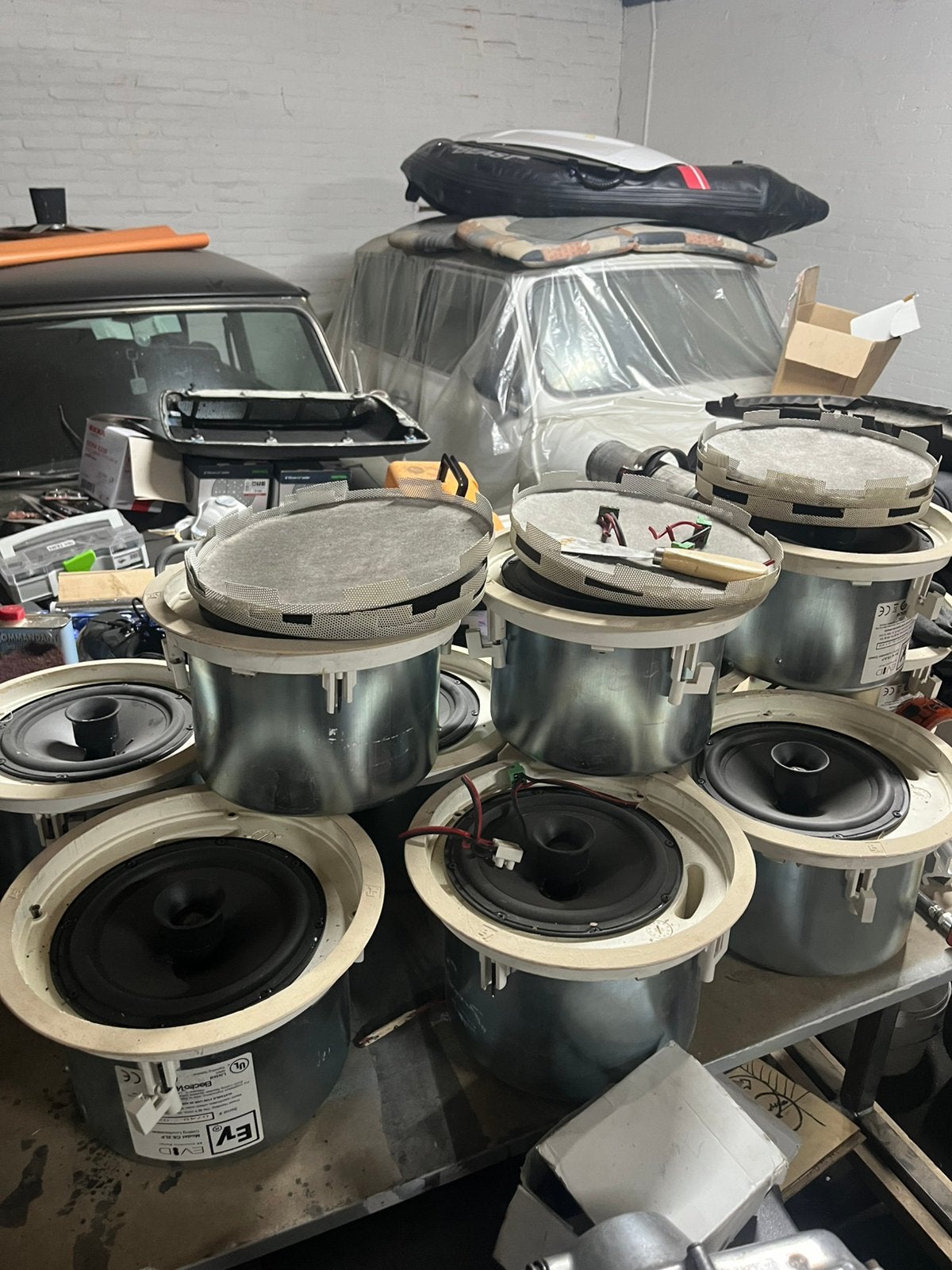 Electro-Voice EVID C8.2LP plafondspeakers., Ophalen, Gebruikt, Stereo speakers, Overige merken