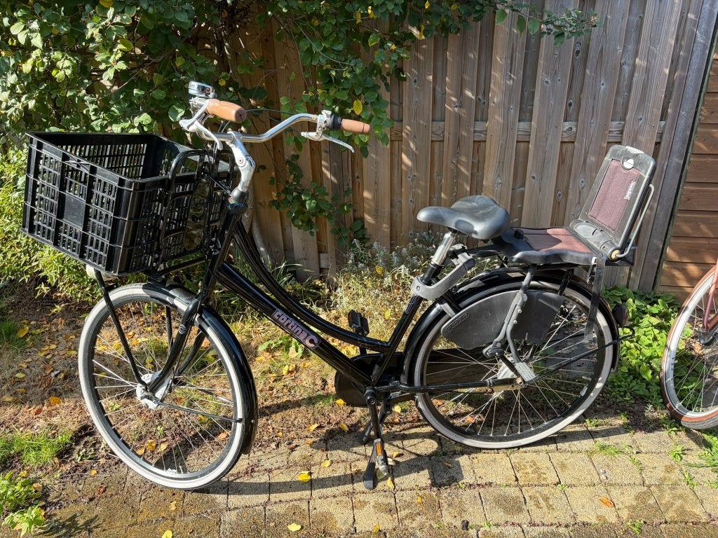 Cortina fiets met 3 versnellingen en kinderzitje, Gebruikt, Versnellingen, Trommelrem, Ophalen