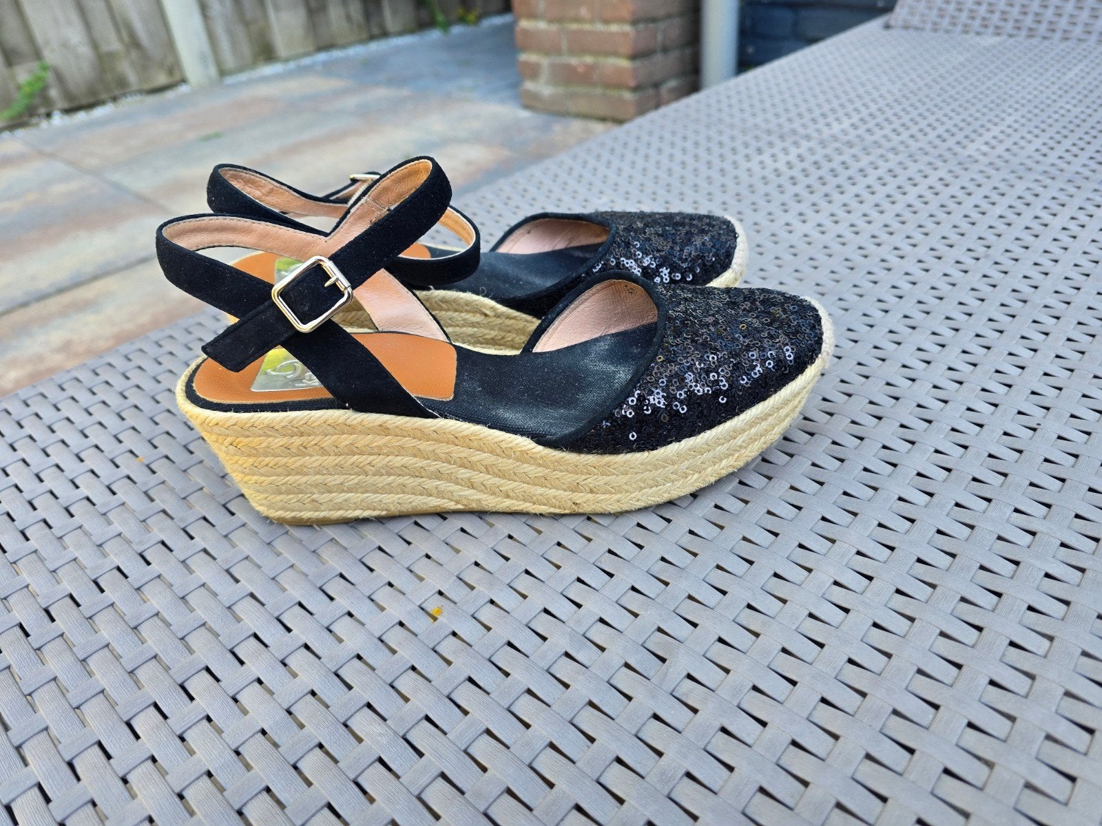 Kanna Spaanse zgan zwarte bling espadrilles maat 39, Kleding | Dames, Schoenen, Zwart, Ophalen of Verzenden, Zo goed als nieuw