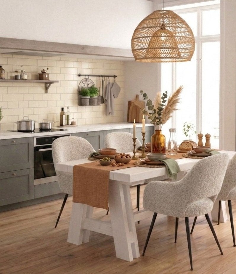 Eettafel Balkentafel wit op maat gemaakt. NIEUW, Huis en Inrichting, Tafels | Eettafels, Rechthoekig, Nieuw, 200 cm of meer, 50 tot 100 cm