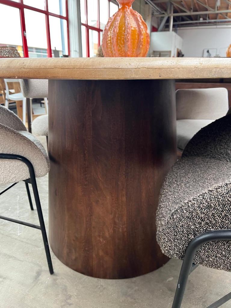 Magazijn leegverkoop ronde eettafel marmer beige conisch 450, Huis en Inrichting, Woonaccessoires | Overige, Ophalen, Beige, Nieuw