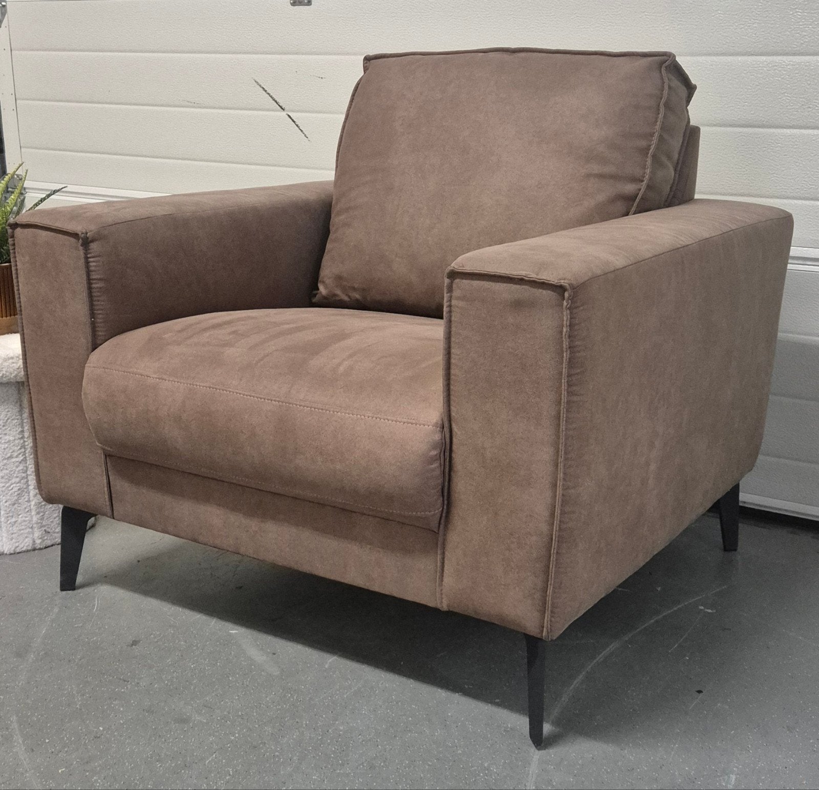 Nieuwe comfortabele fauteuil | loungestoel | Taupe/Bruin |, ., Nieuw, 75 tot 100 cm, Stof