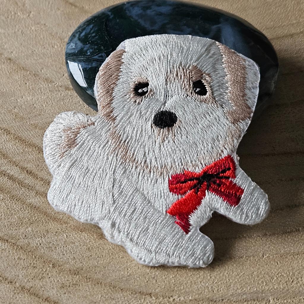 Strijk embleem applicatie Patch puppy, D, Nieuw, Ophalen of Verzenden, D