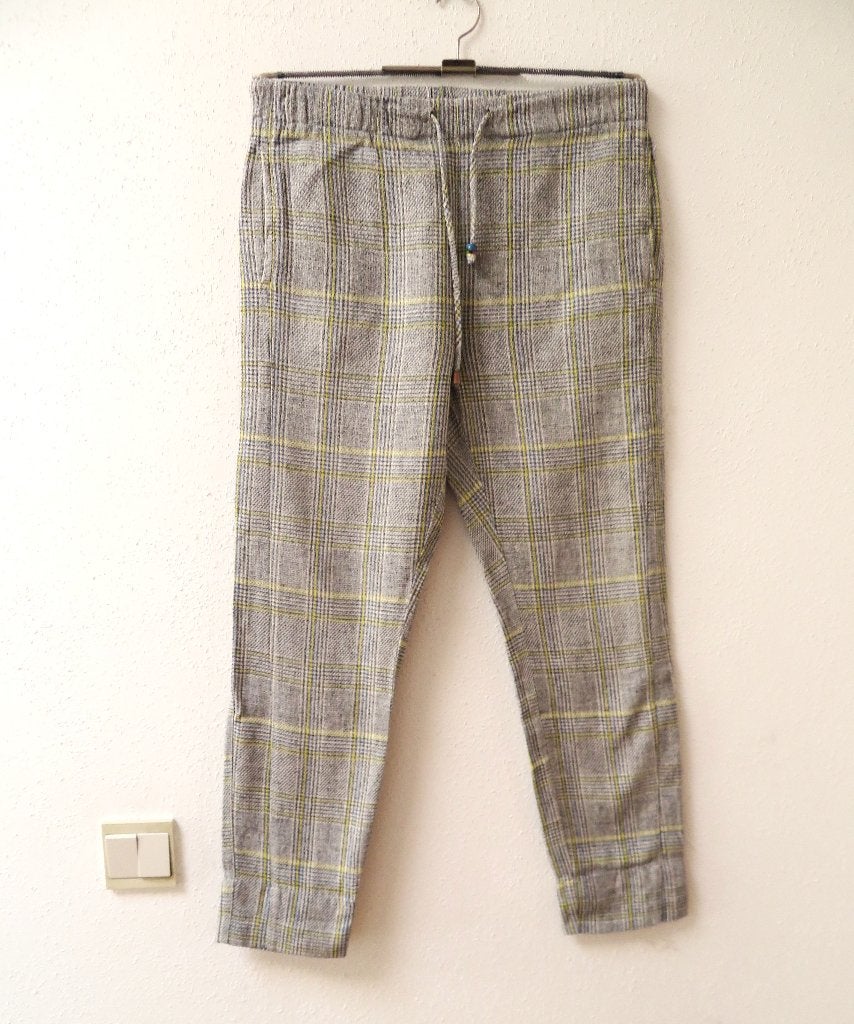 K15 LANIUS comfort broek hennep katoen zwart ruit maat 38, Kleding | Dames, Maat 38/40 (M), Lanius, Zwart, Nieuw