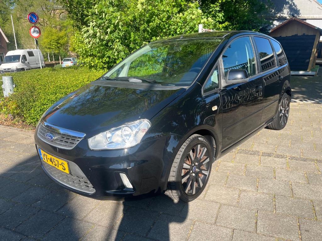 Ford C-Max 1.8 92KW 2009 Zwart, Voorwielaandrijving, 125 pk, 4 cilinders, Leder en Stof