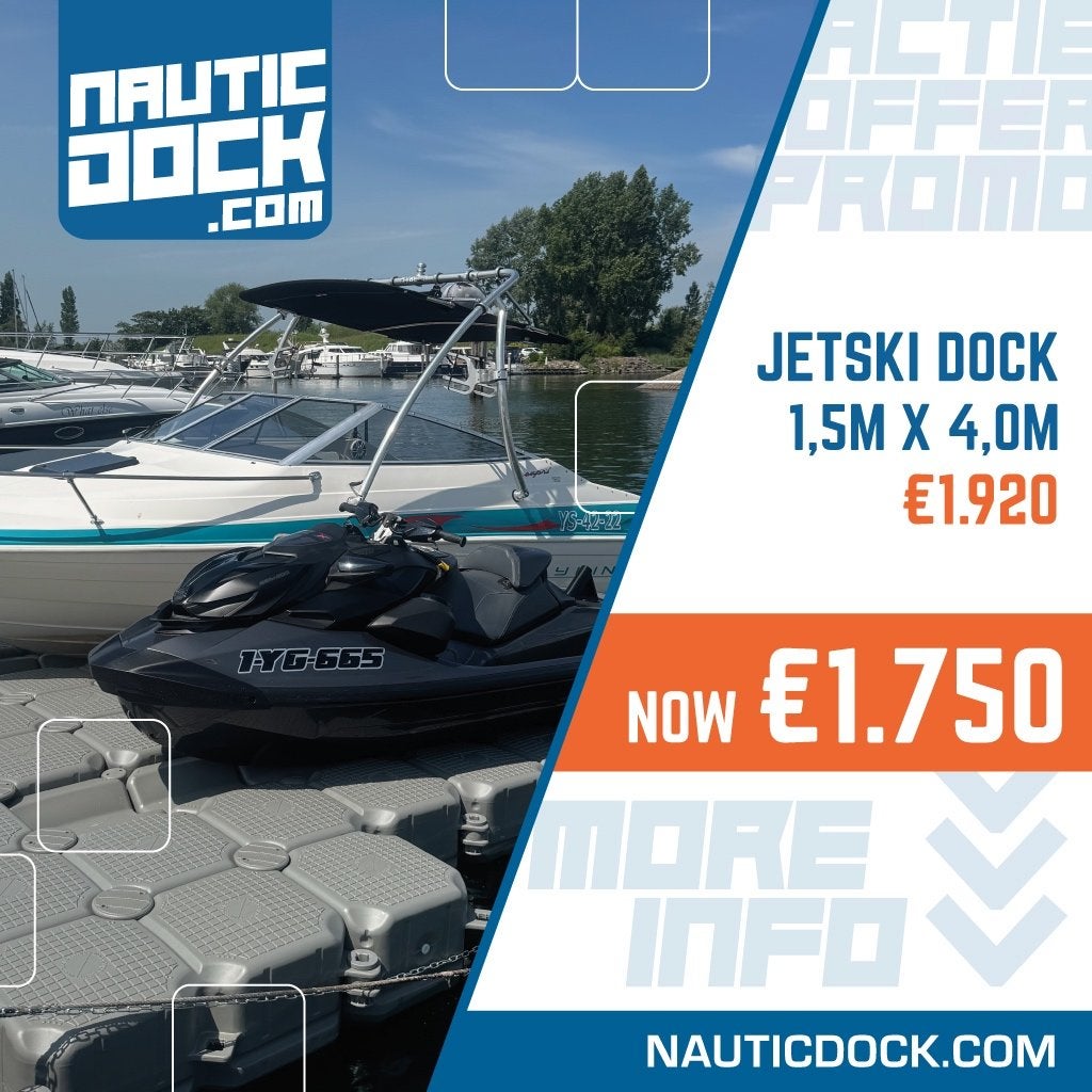 Waterscooterdock 1,5 x 3,5 m | NauticDock Jetski Drijvers