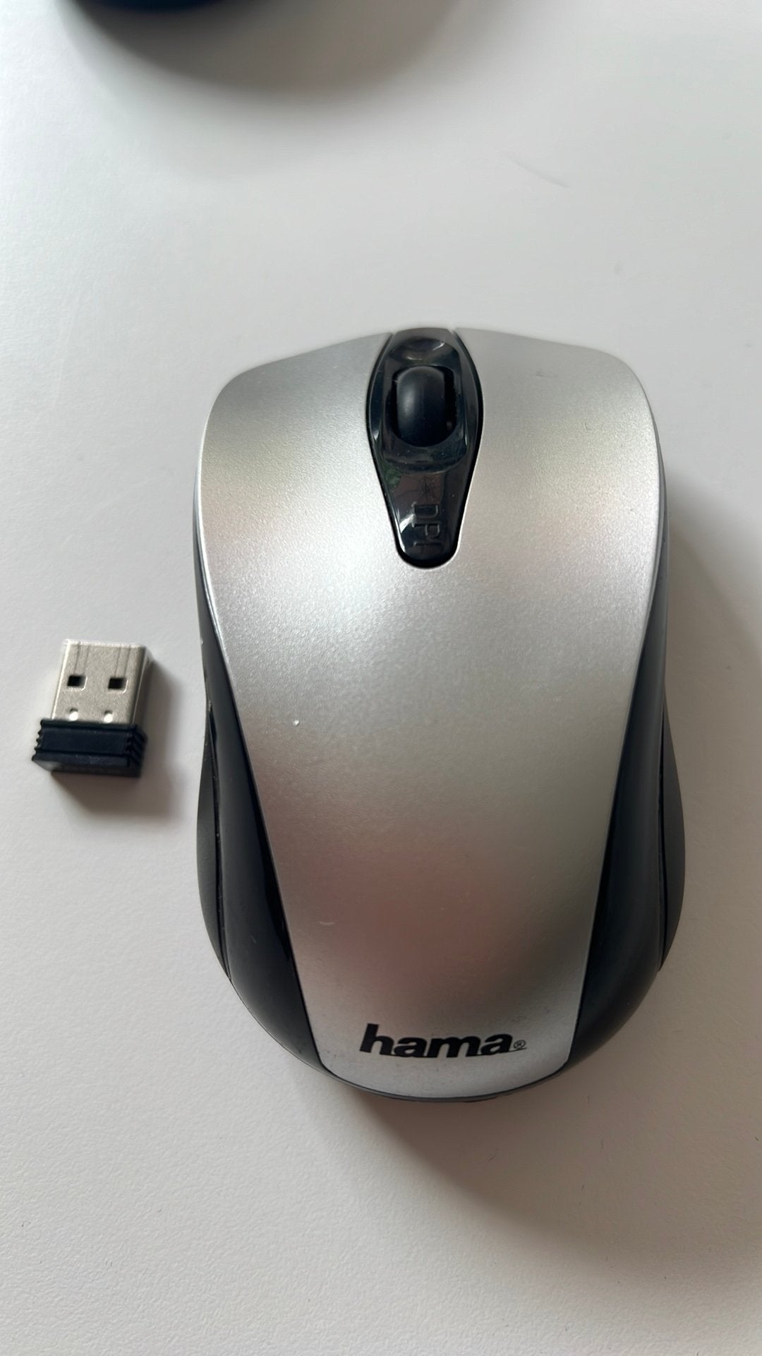 Hama AMW-300 Draadloze Muis - Zilver/Zwart, Rechtshandig, Muis, Gebruikt, Ophalen of Verzenden