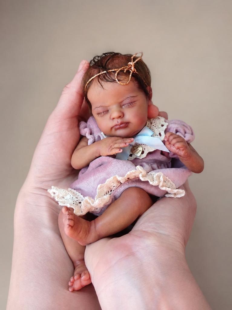 Mini Reborn baby meisje 22 cm getinte huitje, Ophalen, Nieuw