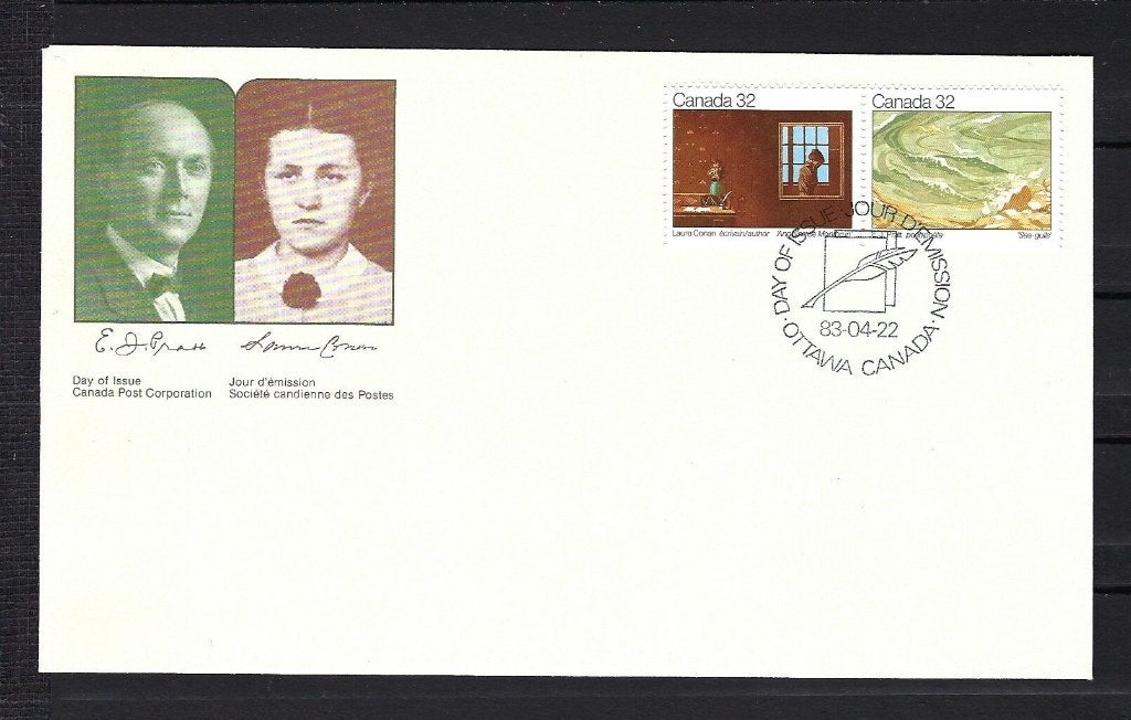 Canada FDC Mi. 871/872 Authors 1983, Ophalen of Verzenden, Onbeschreven, Rest van de wereld