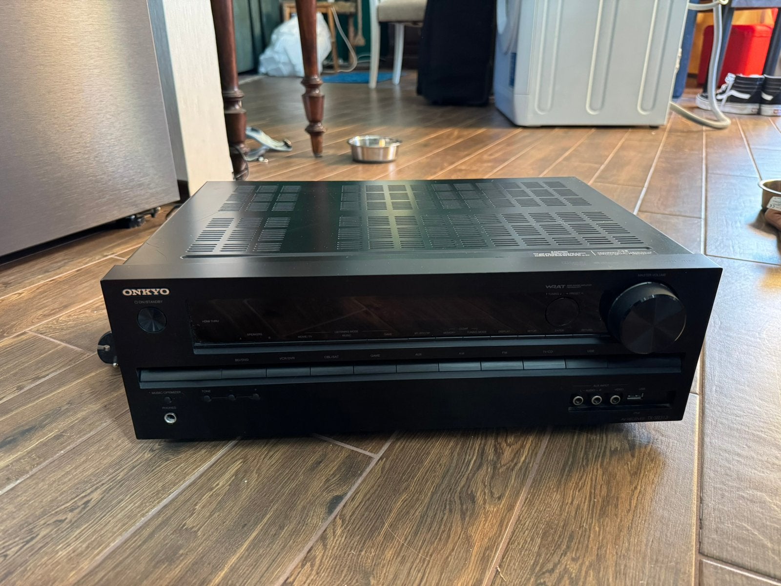 Onkyo TX-SR313 versterker/receiver incl. doos, Ophalen of Verzenden, Zo goed als nieuw, 60 tot 120 watt, Onkyo