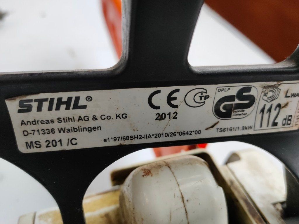 Stihl MS 201/C kettingzaag, Tuin en Terras, Stihl, Gebruikt, Kettingzaag, Ophalen of Verzenden