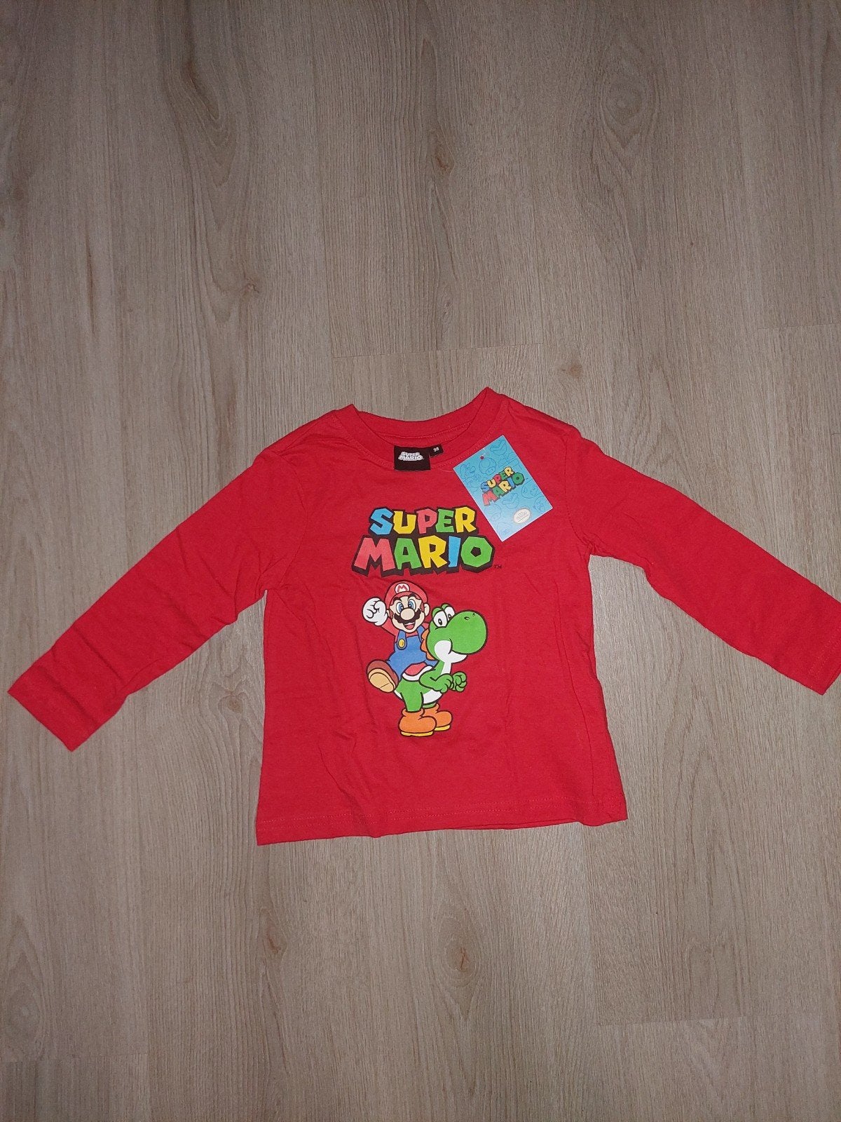 Nieuw Super Mario T-shirt met lange mouwen. Maat 98, Ophalen of Verzenden, Nieuw, Super Mario, Jongen of Meisje
