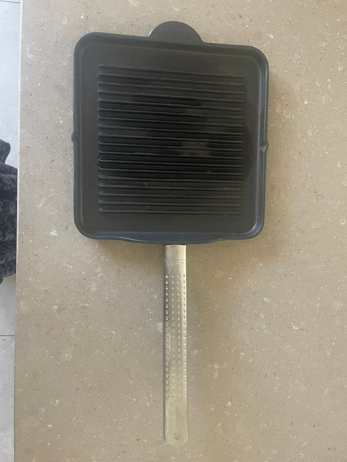 Bodum grillpan - Zwart, gietijzer, Overige typen, Bodum, Ophalen of Verzenden, Zo goed als nieuw