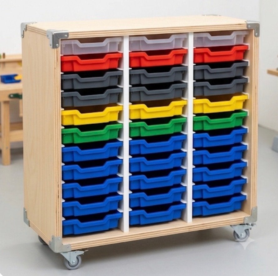Div Kunststof Gratnells opbergbakken bakken F1 S1 +geleiders, Ophalen, Gebruikt, Minder dan 35 cm, Minder dan 50 cm