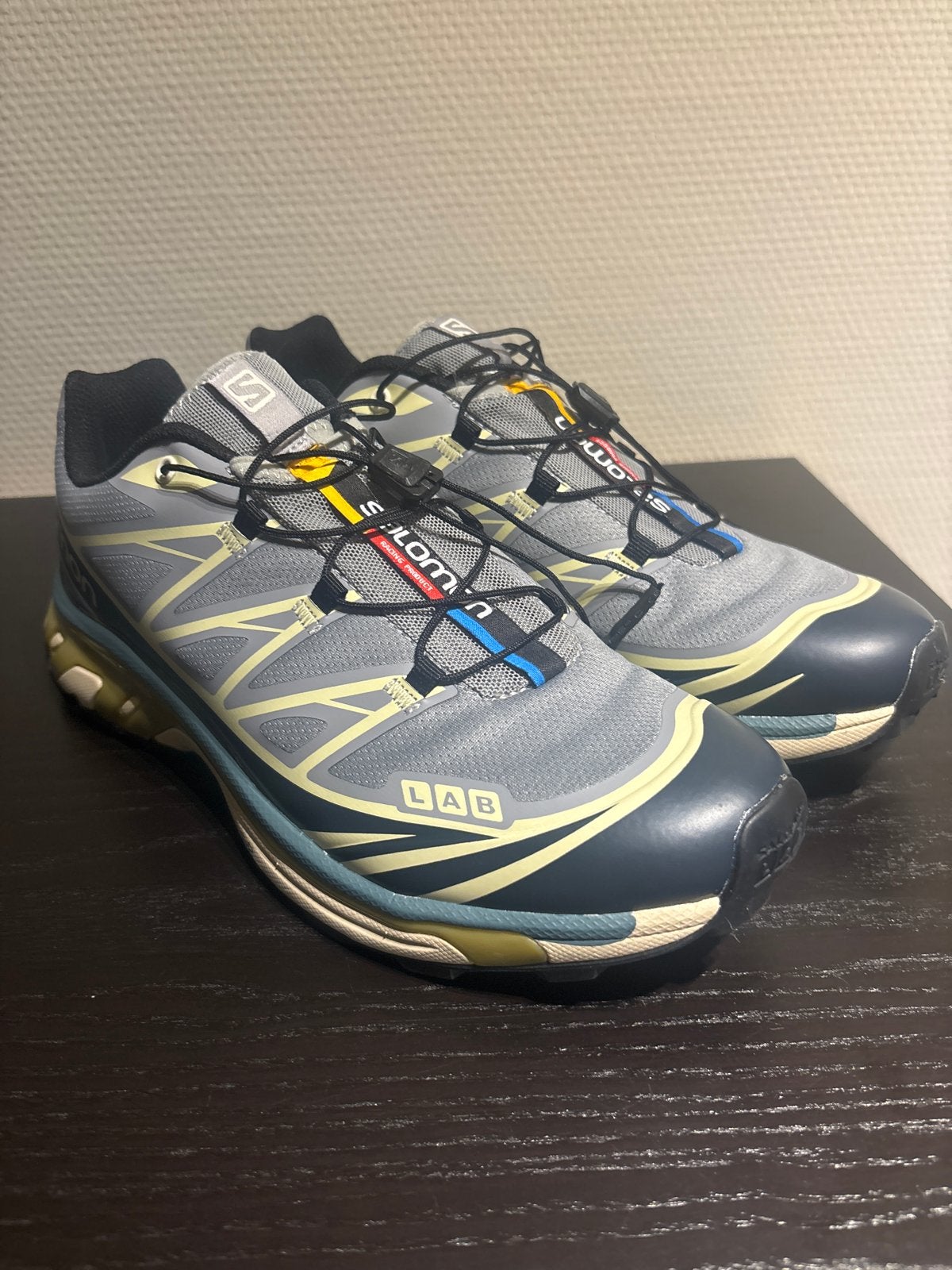 Salomon XT-6 Advanced Sneakers - Grijs/Geel, Overige kleuren, Ophalen of Verzenden, Sneakers of Gympen, Zo goed als nieuw