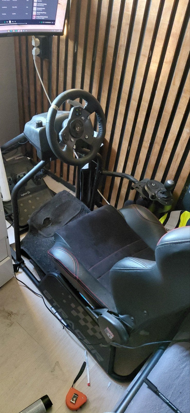 Logitech G920 met Playseat en pook en eventueel MSI scherm, Ophalen, Racestoel, Force feedback, Zo goed als nieuw