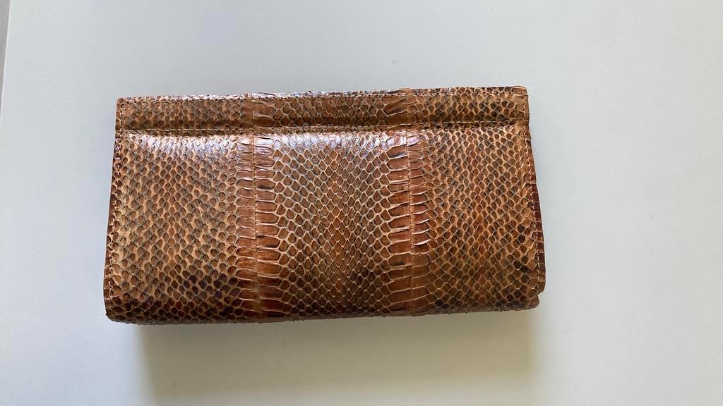 Vintage avondtasje van slangenleer, Sieraden, Tassen en Uiterlijk, Tassen | Damestassen, Ophalen of Verzenden, Zo goed als nieuw